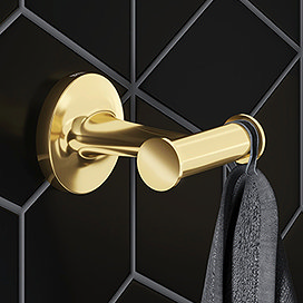 Gold bathroom hook
