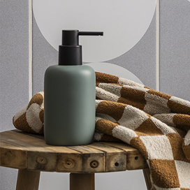 Grey soap dispenser
