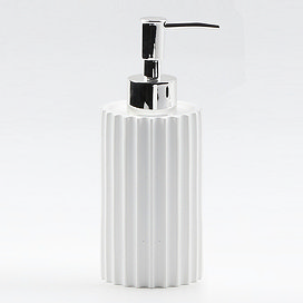 White soap dispenser