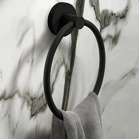 Black towel ring