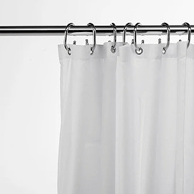 Weighted shower curtain