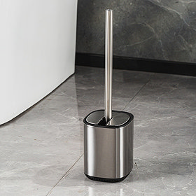 Stainless steel toilet brush holder