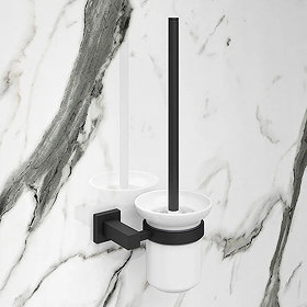 Wall mounted toilet brush holder
