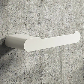White toilet roll holder