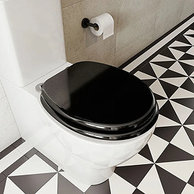 Black toilet seat