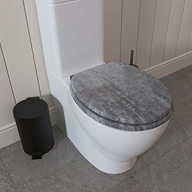 Grey toilet seat