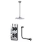 Bathroom Brands Classic 1910 Dual Outlet Digital Bath Shower Set with Bath Filler Waste, Ceiling Arm