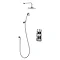 Bathroom Brands Classic 1910 Dual Outlet Digital Shower Set with Wall Arm, Shower Kit + Showerhead -