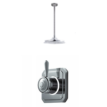 Bathroom Brands Classic 1910 Single Outlet Digital Shower Set with Ceiling Arm + Showerhead - High Pressure  Profile Large Image