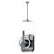 Bathroom Brands Classic 1910 Single Outlet Digital Shower Set with Ceiling Arm + Showerhead - High P