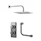 Bathroom Brands Contemporary 2025 Dual Outlet Digital Bath Shower Set with Bath Filler Waste, Wall A