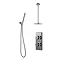 Bathroom Brands Contemporary 2025 Dual Outlet Digital Shower Set with Ceiling Arm, Shower Kit + Roun