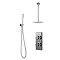 Bathroom Brands Contemporary 2025 Dual Outlet Digital Shower Set with Ceiling Arm, Shower Kit + Squa