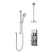 Bathroom Brands Contemporary 2025 Dual Outlet Digital Shower Set with Ceiling Arm, Slide Bar + Round