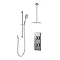 Bathroom Brands Contemporary 2025 Dual Outlet Digital Shower Set with Ceiling Arm, Slide Bar + Squar