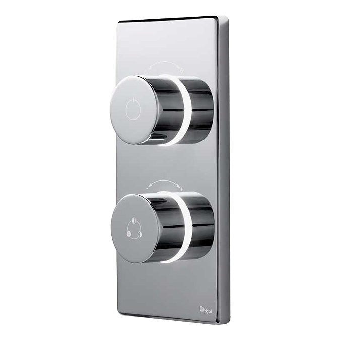 Bathroom Brands Contemporary 2025 Dual Outlet Digital Shower Valve (Shower/Shower) Large Image