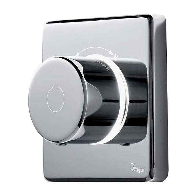 Bathroom Brands Contemporary 2025 Single Outlet Digital Shower Set with Wall Arm + Round Fixed Head