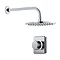 Bathroom Brands Contemporary 2025 Single Outlet Digital Shower Set with Wall Arm + Round Fixed Head 