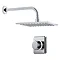 Bathroom Brands Contemporary 2025 Single Outlet Digital Shower Set with Wall Arm + Square Fixed Head