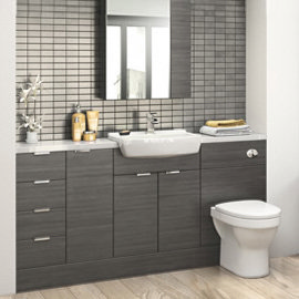 Black fitted bathroom furniture