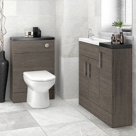 Grey avola fitted bathroom furniture