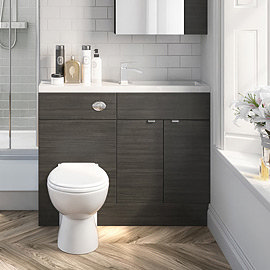 Hudson Reed Black Compact Fitted Bathroom Furniture
