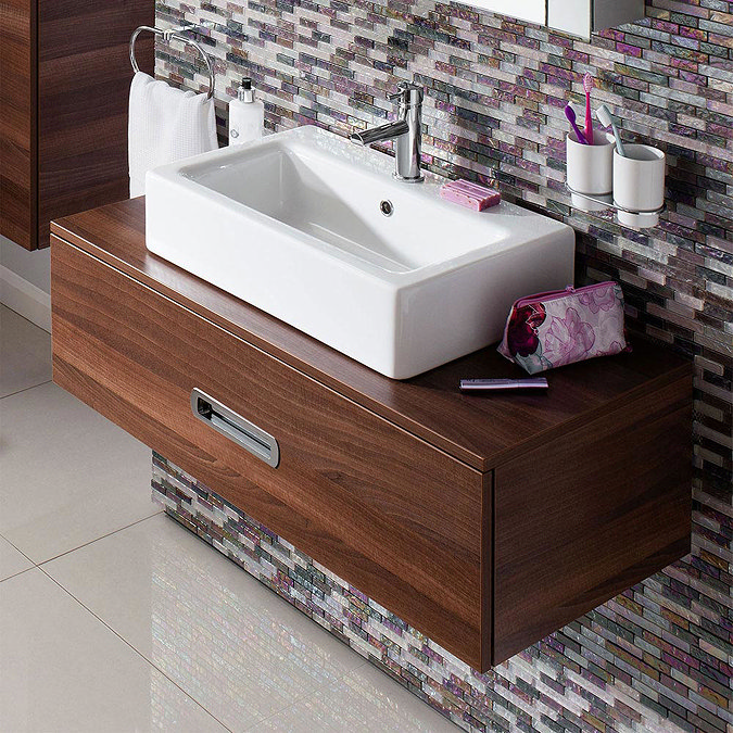 Bauhaus - Air 60 1 Tap Hole Countertop or Wall Mounted Basin - 600 x 390mm Feature Large Image