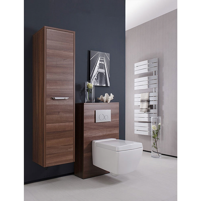 Bauhaus - Back to Wall WC Furniture Unit - Walnut - SP5492WT Feature Large Image
