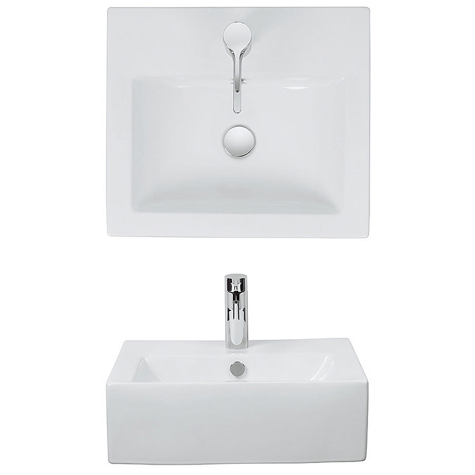 Bauhaus - Bolonia 1 Tap Hole Countertop or Wall Mounted Basin - 500 x 440mm Profile Large Image