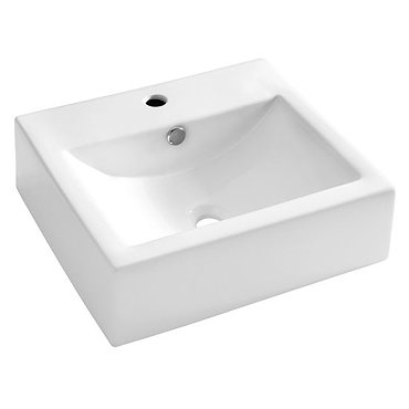 Bauhaus - Bolonia 1 Tap Hole Countertop or Wall Mounted Basin - 500 x 440mm Profile Large Image