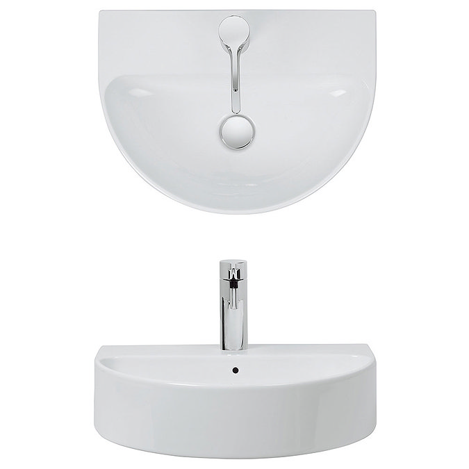 Bauhaus - Celeste 1 Tap Hole Countertop or Wall Mounted Basin - 500 x 370mm Profile Large Image