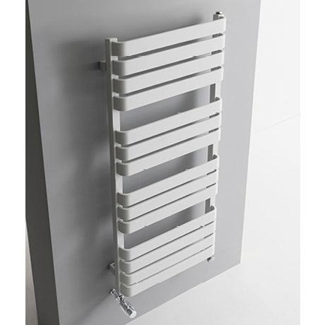 Bauhaus Celeste Towel Rail - 500 x 1100mm - Soft White Matte Profile Large Image