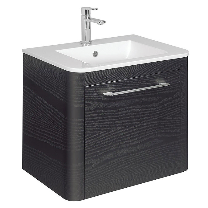 Bauhaus Celeste Vanity Unit with Basin - Black Ash Large Image