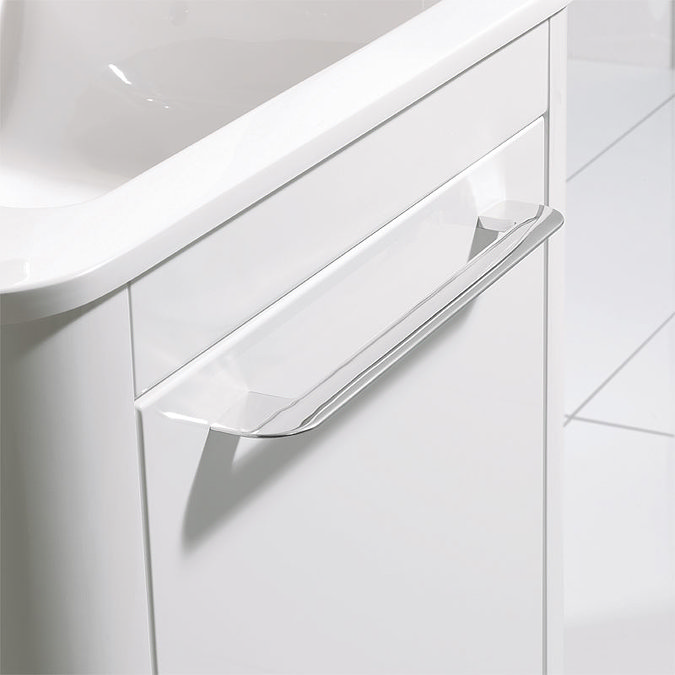 Bauhaus Celeste Vanity Unit with Basin - White Gloss Profile Large Image