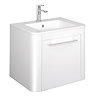 Bauhaus Celeste Vanity Unit with Basin - White Gloss Large Image