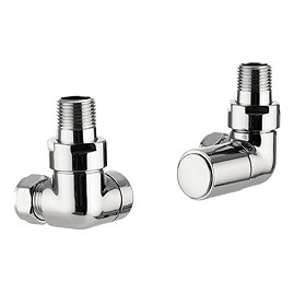 Bauhaus - Chrome Round Corner Radiator Valves - RADVC1 Large Image