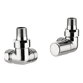 Bauhaus - Chrome Round Corner Radiator Valves - RADVC1 Large Image