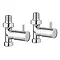 Bauhaus - Chrome Round Straight Radiator Valves - RADVS1 Large Image