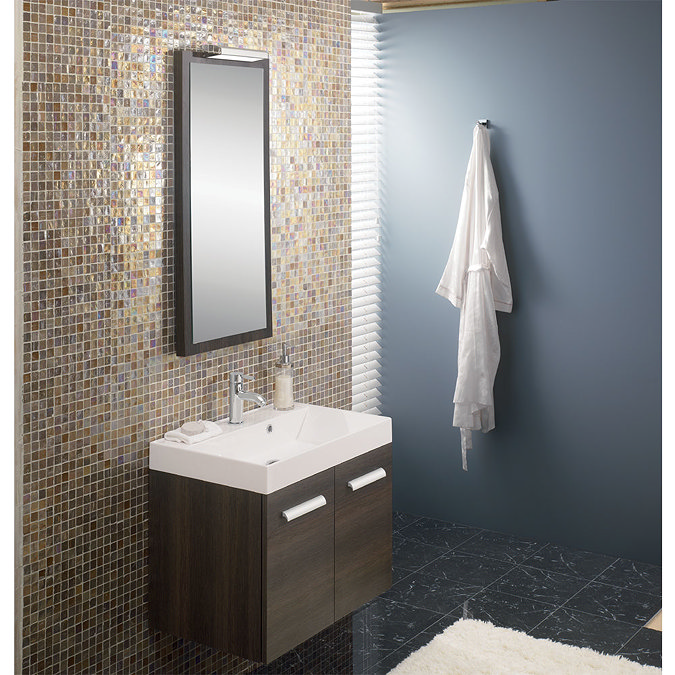 Bauhaus - Design Wall Hung Door Vanity Unit and Basin - Panga - 3 Size Options Standard Large Image