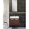 Bauhaus - Design Wall Hung Door Vanity Unit and Basin - White Gloss - 3 Size Options Feature Large I