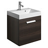 Bauhaus - Design Plus Wall Hung Single Drawer Vanity Unit and Basin - Panga - 3 Size Options Large I