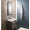 Bauhaus - Design Wall Hung Door Vanity Unit & Ceramic Basin - Panga - 3 Size Options Profile Large I