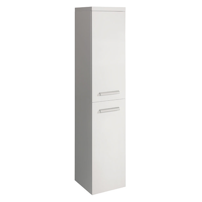 Bauhaus - Design Wall Hung Tower Storage Unit - White Gloss - DE3516FWG Large Image