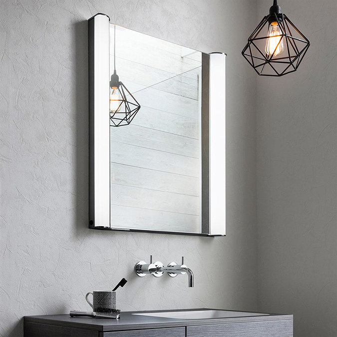 Bauhaus Duo 600 Illuminated Mirrored Cabinet - CBR6076AL Profile Large Image