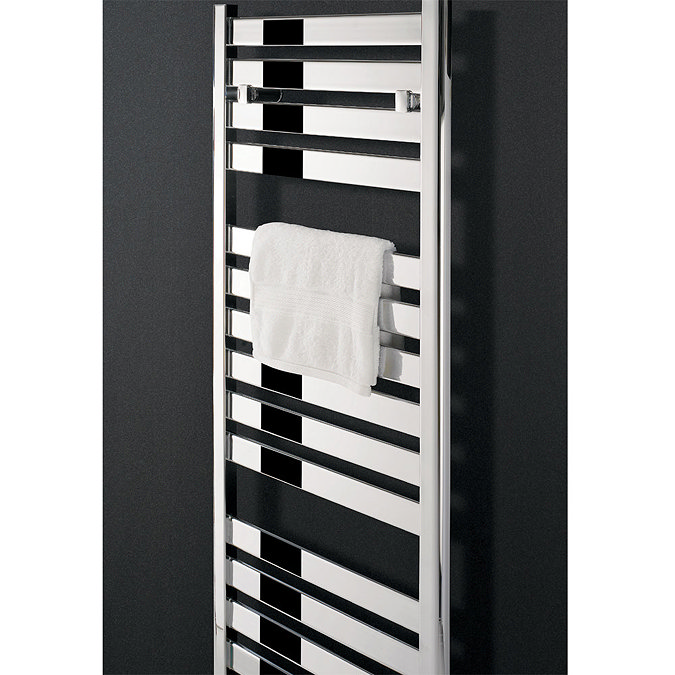 Bauhaus - Edge Flat Panel Towel Rail - Chrome - 3 Size Options Profile Large Image