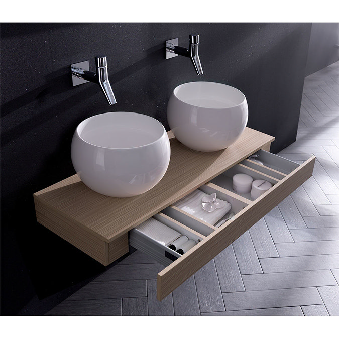 Bauhaus - Edge Single Drawer Console Unit - Dune - 2 Size Options Feature Large Image