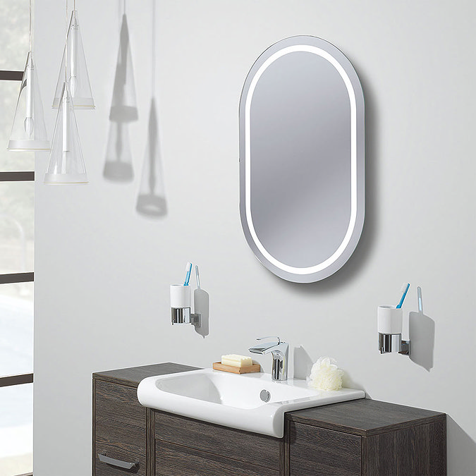 Bauhaus - Essence 50 LED Back Lit Mirror with Demister Pad - ME8050A Profile Large Image