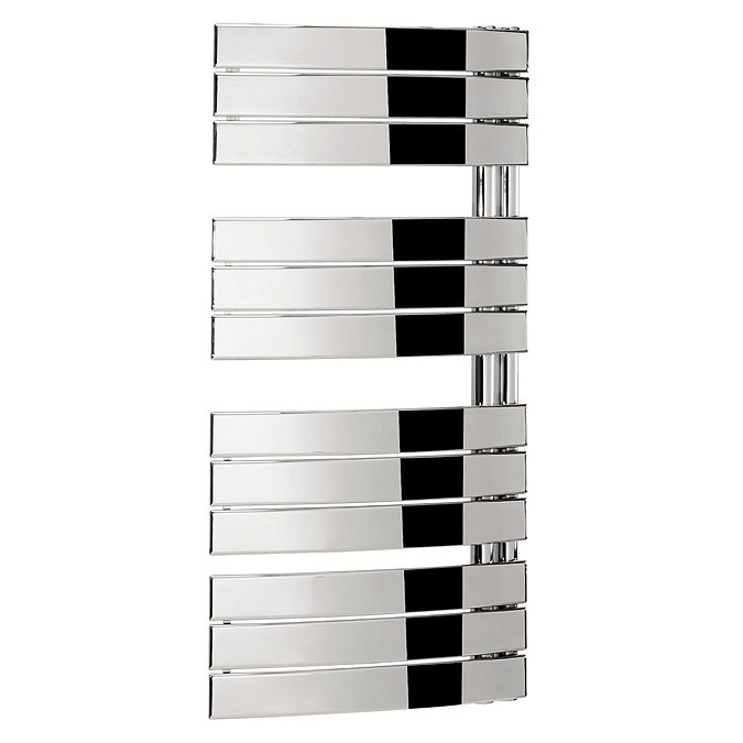 Bauhaus - Essence Curved Flat Panel Towel Rail - Chrome - 2 Size Options Large Image