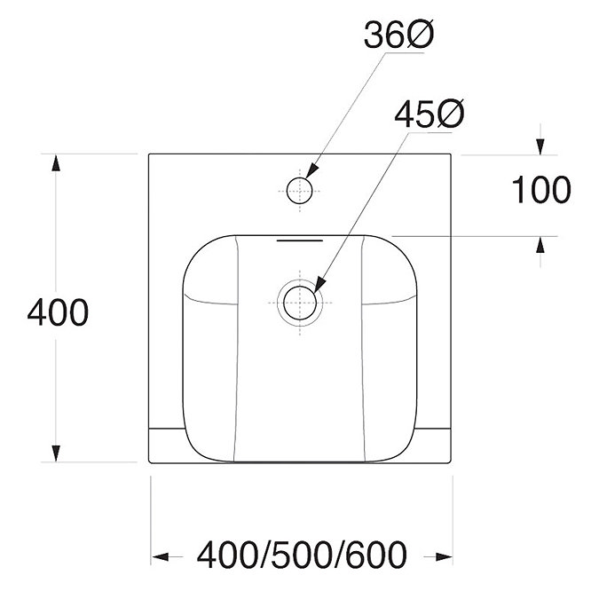 Bauhaus - Essence Unit & Basin - Glacier - 3 size options Standard Large Image