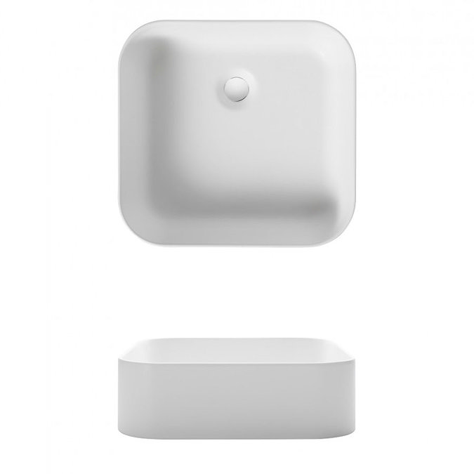 Bauhaus - Fresco Square Countertop Basin - 400 x 380mm Profile Large Image